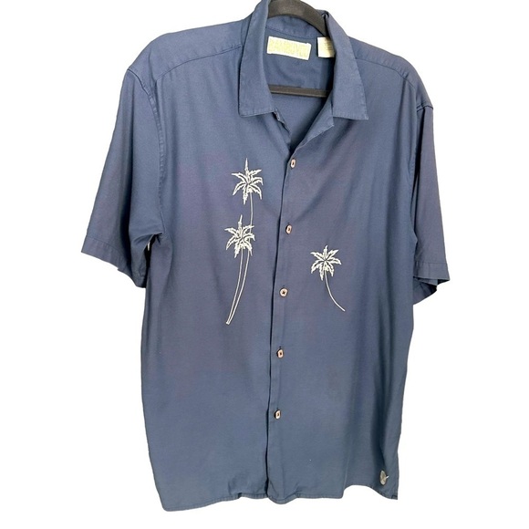 Bambu You Mens Short sleeve Button Down Sz Lrg - Picture 1 of 9